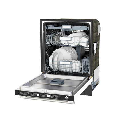 Forno Romano Espresso 24-Inch Built-In Dishwasher, White Finish, Stainless Steel Tub, 49 dBA, Energy Star Certified FORNO