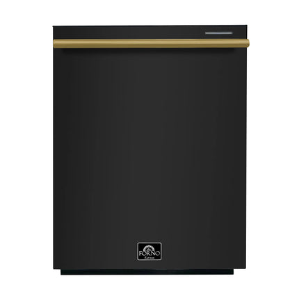 FORNO Premium 3-Piece Kitchen Bundle - Leonardo Espresso 30" Black Range, 31" Black Bottom Freezer Refrigerator, 24" Black Built-In Dishwasher - FBDL-007-02US Forno vendors US