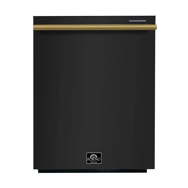 FORNO Premium 3-Piece Kitchen Bundle - Leonardo Espresso 30" Black Range, 31" Black Bottom Freezer Refrigerator, 24" Black Built-In Dishwasher - FBDL-007-02US Forno vendors US