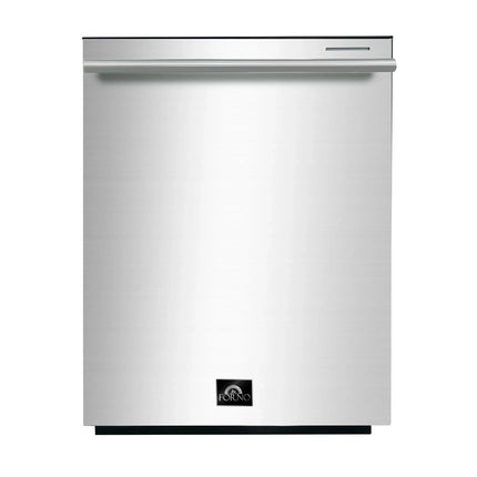 FORNO Premium 3-Piece Kitchen Bundle - Leonardo Espresso 30" Stainless Steel Range, 31" Stainless Steel Bottom Freezer Refrigerator, 24" Stainless Steel Dishwasher - FBDL-007-01US FORNO