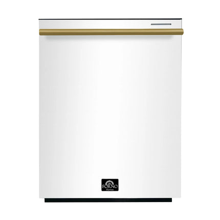 Forno Pozzo 24-Inch Built-In Tall Tub Top Control Dishwasher, White, 49 dBA, ENERGY STAR Certified FORNO