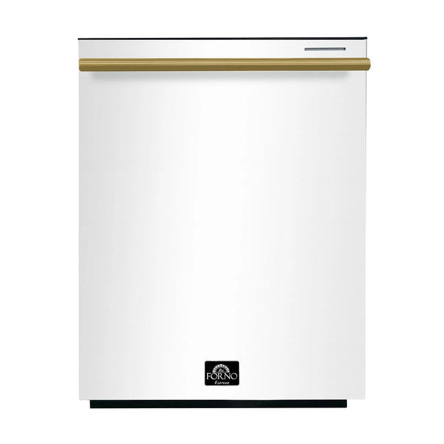 Forno Pozzo 24-Inch Built-In Tall Tub Top Control Dishwasher, White, 49 dBA, ENERGY STAR Certified FORNO