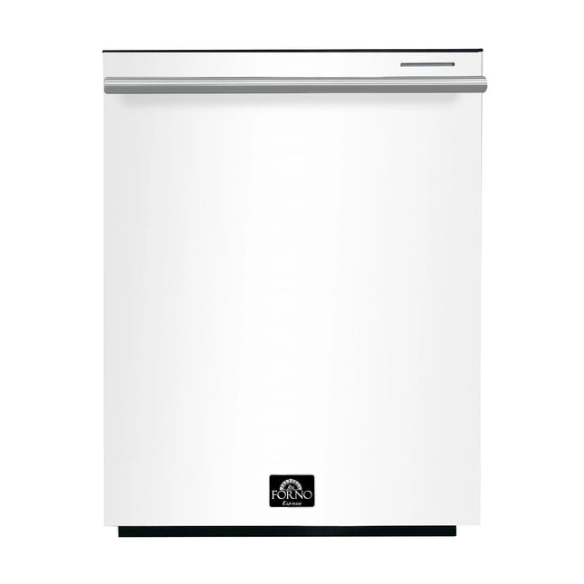 Forno Pozzo 24-Inch Built-In Tall Tub Top Control Dishwasher, White, 49 dBA, ENERGY STAR Certified FORNO