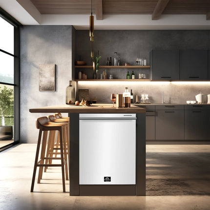 Forno Pozzo 24-Inch Built-In Tall Tub Top Control Dishwasher, White, 49 dBA, ENERGY STAR Certified FORNO