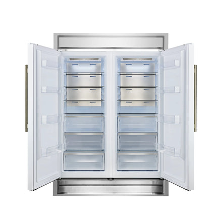 Forno Maderno 2-28-Inch Wide Convertible Refrigerator/Freezer in White, Decorative Trim, 27.2 cu.ft, 84-Inch High, ENERGY STAR Certified FORNO