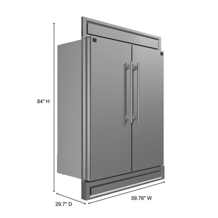 Forno Maderno 2-28-Inch Wide Convertible Refrigerator/Freezer, Decorative Trim, 27.2 cu.ft, 84-Inch High, ENERGY STAR Certified FORNO