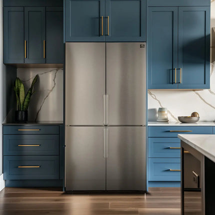 Forno Guardia 46.8-Inch Double Bottom Freezer Refrigerators, Total Capacity 21.6 cu.ft, ENERGY STAR Certified FORNO