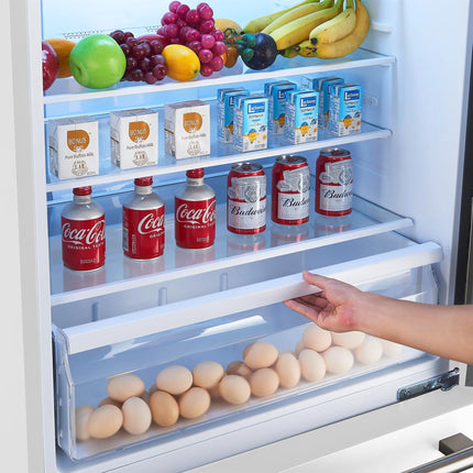 Forno Milano Espresso 31-Inch Bottom Freezer Refrigerator, White, 17.2 cu.ft Capacity, Energy Efficient FORNO
