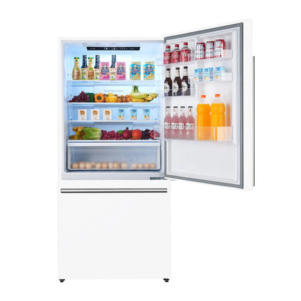 Forno Milano Espresso 31-Inch Bottom Freezer Refrigerator, White, 17.2 cu.ft Capacity, Energy Efficient FORNO