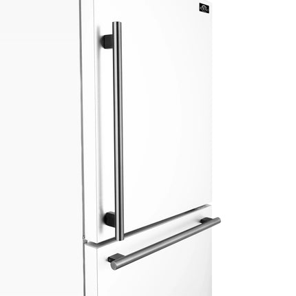 Forno Milano Espresso 31-Inch Bottom Freezer Refrigerator, White, 17.2 cu.ft Capacity, Energy Efficient FORNO