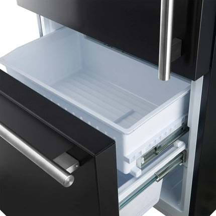 Forno Milano Espresso 31-Inch Black Bottom Freezer Refrigerator, 17.2 Cu. Ft., Energy-Efficient, No Frost, Built-In Ice Maker FORNO