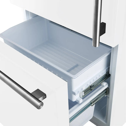 Forno Milano 2-Piece 62-Inch Freestanding Dual Bottom Freezer Refrigerator, White – 34.4 cu.ft, Touch Control, Ice Maker FORNO