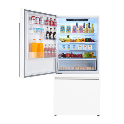 Forno Milano 2-Piece 62-Inch Freestanding Dual Bottom Freezer Refrigerator, White – 34.4 cu.ft, Touch Control, Ice Maker FORNO