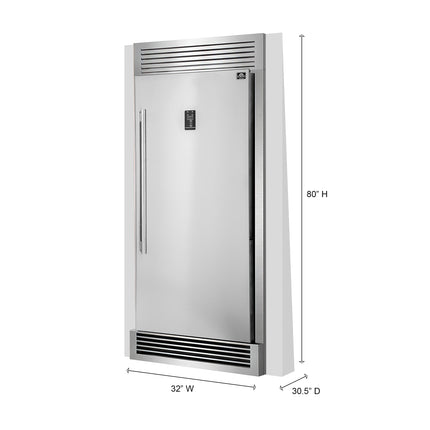 Forno Rizzuto 28-Inch Upright Convertible Refrigerator, 32-Inch Wide, Right Swing, Decorative Grill, ENERGY STAR Certified FORNO