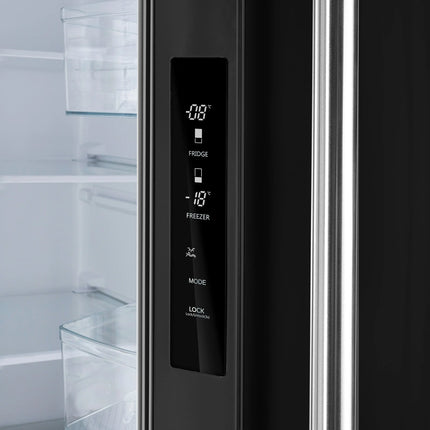 Forno Gallipoli Espresso 30-Inch Black French Door Refrigerator, Bottom Freezer, 17.5 Cu. Ft., No Frost, Ice Maker FORNO