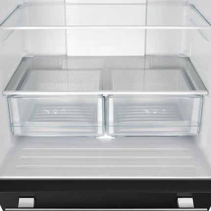 Forno Gallipoli Espresso 30-Inch Black French Door Refrigerator, Bottom Freezer, 17.5 Cu. Ft., No Frost, Ice Maker FORNO