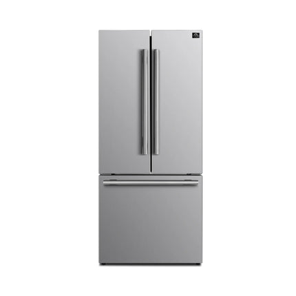 FORNO Premium 2-Piece Kitchen Bundle - Marco 30-inch Gas Range Stainless Steel, Forno Gallipoli 30" French Door Refrigerator with Bottom Freezer 17.5 cu. ft Capacity - FBDL-021-02CAUS FORNO