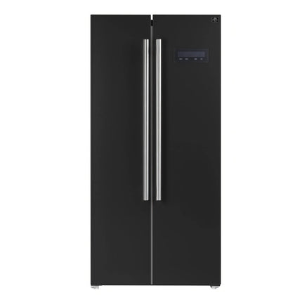 Forno Salerno Espresso 33-Inch Black Side-by-Side Refrigerator, 15.6 Cu. Ft., Energy-Efficient, No Frost, Modern Design FORNO