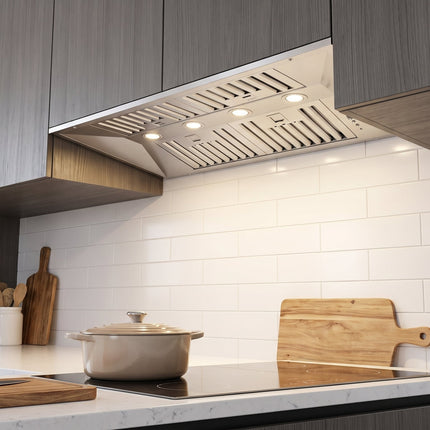 Forno Altilia 36-Inch Insert Range Hood, Stainless Steel, LED Lighting, Baffle Filters FORNO