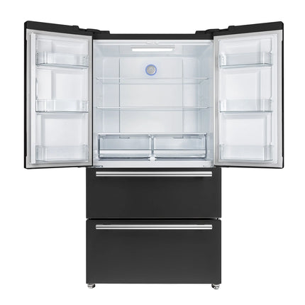 Forno Moena Espresso 36-Inch Black French Door Refrigerator, 19.2 Cu. Ft., Frost-Free, Automatic Ice Maker, ENERGY STAR Certified FORNO
