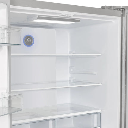 Forno Moena 36-Inch French Door Refrigerator, 19.2 cu.ft, Counter Depth, Ice Maker, Stainless Steel Interior Panel, ENERGY STAR Certified FORNO