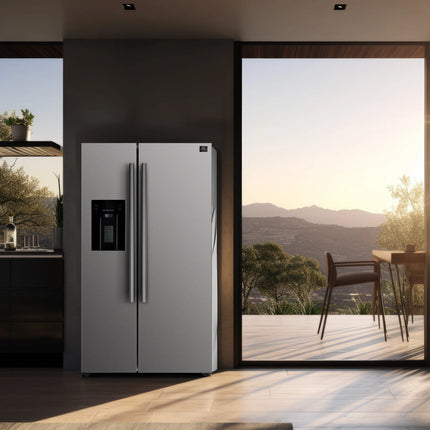 FORNO Premium 2-Piece Kitchen Bundle -Marco 30-inch Gas Range Stainless Steel, Forno Salerno 36" Side by Side Stainless Steel Refrigerator 20 cu.ft - FBDL-021-03CAUS FORNO