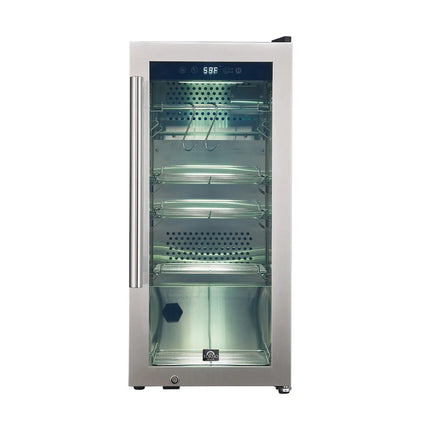 Forno Asciutto 16-Inch Dry Aging Cabinet, Stainless Steel 304, 2.65 cu.ft, LED Lighting, Adjustable Shelves FORNO