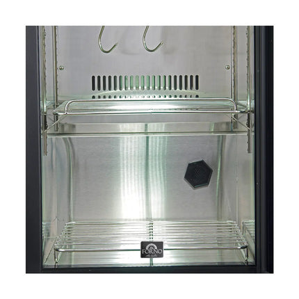 Forno Asciutto 17-Inch Dry Aging Cabinet, Stainless Steel 304, 1.84 cu.ft, LED Lighting, Adjustable Shelves FORNO