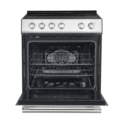 FORNO Premium 3-Piece Kitchen Bundle - Leonardo Espresso 30" Stainless Steel Range, 31" Stainless Steel Bottom Freezer Refrigerator, 24" Stainless Steel Dishwasher - FBDL-007-01US FORNO