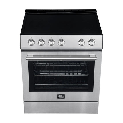 Forno Leonardo Espresso 30-Inch Stainless Steel Electric Range, True Convection, Energy Efficient FORNO