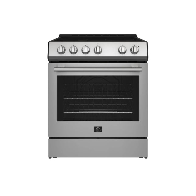 Forno Leonardo Espresso 30-Inch Stainless Steel Electric Range, True Convection, Energy Efficient FORNO