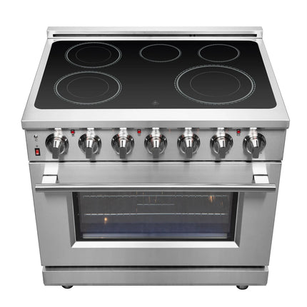 Forno Massimo 36-Inch Freestanding Chef Door Electric Range, True Convection Oven FORNO