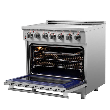 Forno Massimo 36-Inch Freestanding Chef Door Electric Range, True Convection Oven FORNO