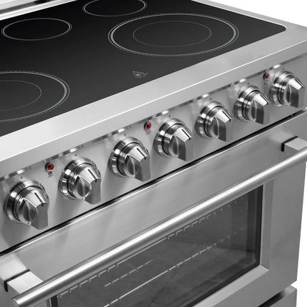Forno Massimo 36-Inch Freestanding Chef Door Electric Range, True Convection Oven FORNO