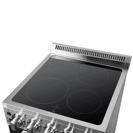 Forno Loiano 24 Inch Freestanding Electric Range Stainless Steel with Storage Drawer FORNO