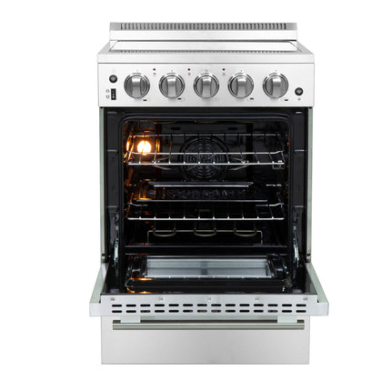 Forno Loiano 24 Inch Freestanding Electric Range Stainless Steel with Storage Drawer FORNO