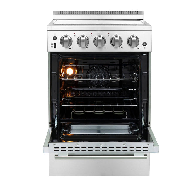 Forno Loiano 24 Inch Freestanding Electric Range Stainless Steel with Storage Drawer FORNO