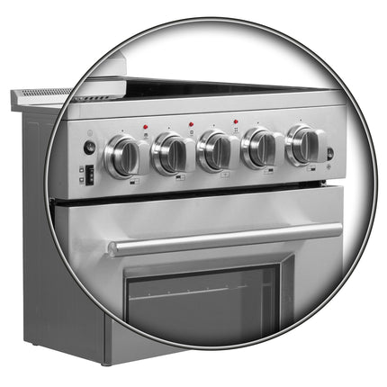 Forno Loiano 24 Inch Freestanding Electric Range Stainless Steel with Storage Drawer FORNO