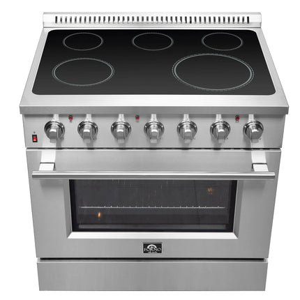 Forno Galiano 36-Inch Freestanding Electric Range, True Convection, Energy Efficient FORNO