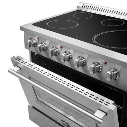 Forno Galiano 36-Inch Freestanding Electric Range, True Convection, Energy Efficient FORNO