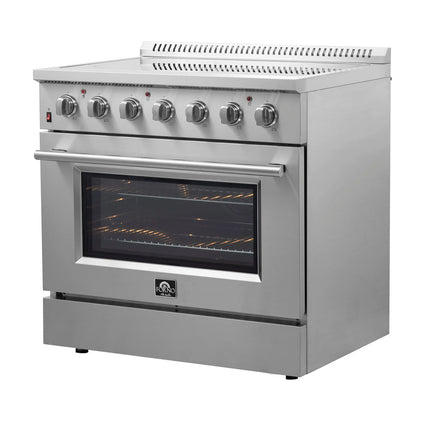 Forno Galiano 36-Inch Freestanding Electric Range, True Convection, Energy Efficient FORNO