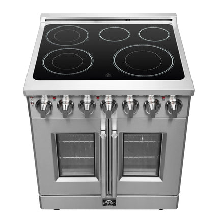 Forno Massimo 30-Inch Freestanding French Door Electric Range, True Convection Oven FORNO