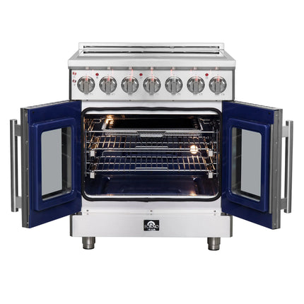 Forno Massimo 30-Inch Freestanding French Door Electric Range, True Convection Oven FORNO