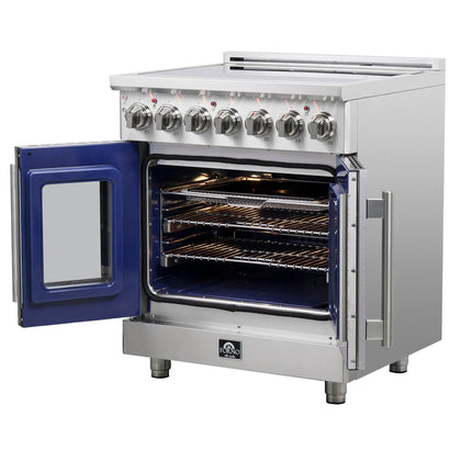 Forno Massimo 30-Inch Freestanding French Door Electric Range, True Convection Oven FORNO