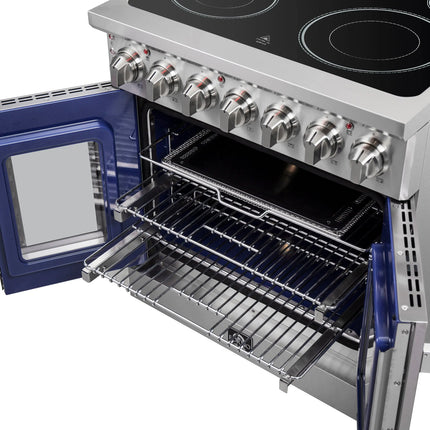 Forno Massimo 30-Inch Freestanding French Door Electric Range, True Convection Oven FORNO