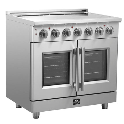 Forno Massimo 36-Inch Freestanding French Door Electric Range, True Convection Oven FORNO