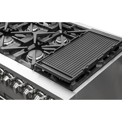 Forno Massimo 48-Inch Freestanding Dual Fuel Range, 8 Burners, Double Convection Ovens FORNO
