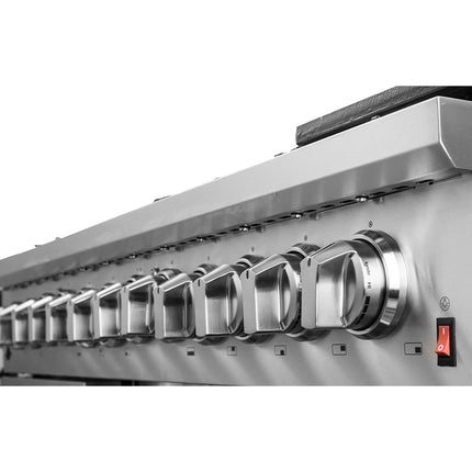 Forno Massimo 48-Inch Freestanding Dual Fuel Range, 8 Burners, Double Convection Ovens FORNO