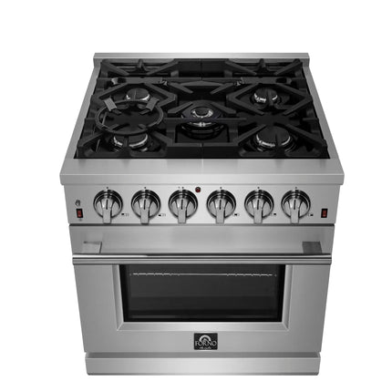 Forno Massimo 30-Inch Freestanding Gas Range, 5 Burners, True Convection Oven FORNO