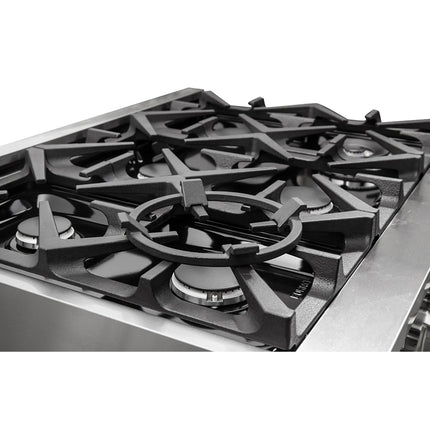 Forno Massimo 36-Inch Freestanding Gas Range, 6 Sealed Burners, Convection Oven, Energy Efficient FORNO